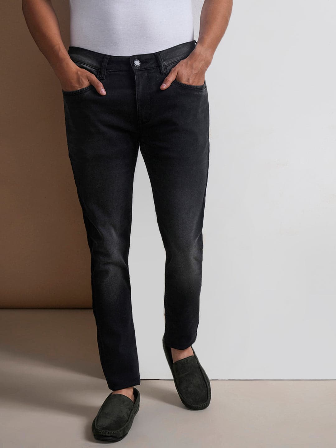 Twill Premium Dark Grey Soft Feel Casual Jeans