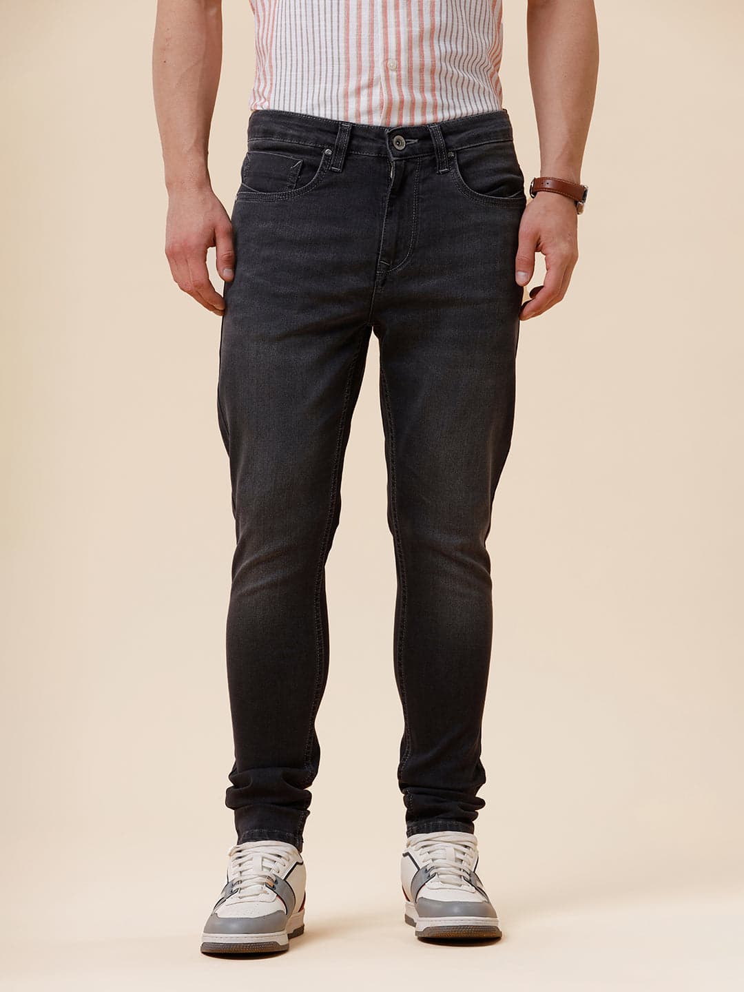 Dark Grey Washed Jeans